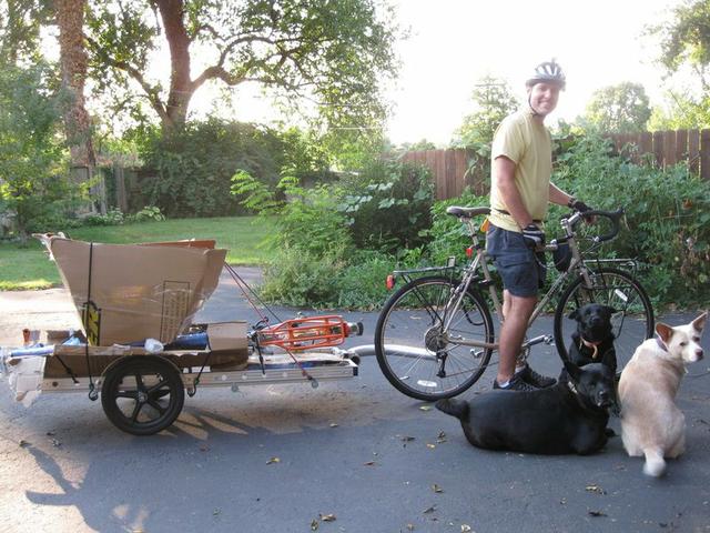 64A bike trailer carrying a bike and some other stuff (photo courtesy David Morse)
