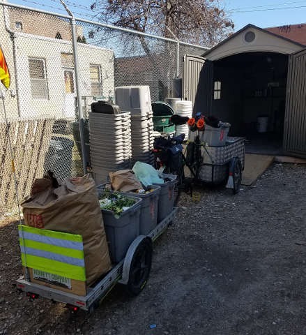 trike and trailer parked at their storage facility