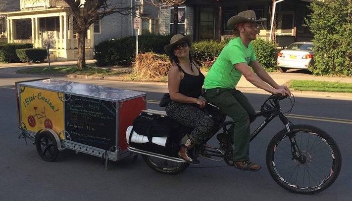 Food sales bike trailer