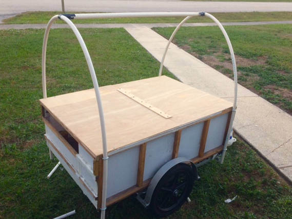 bike trailer with canopy poles
