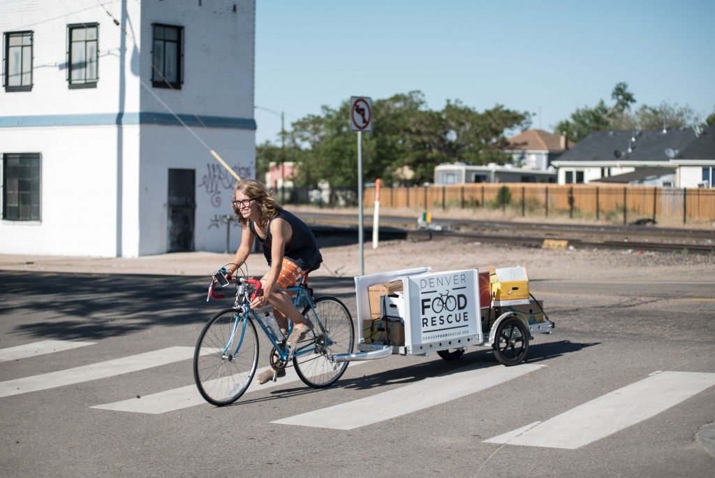 A DFR volunteer pulling a loaded trailer