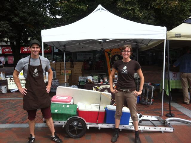 Taza Chocolate at the Boston farmer's market