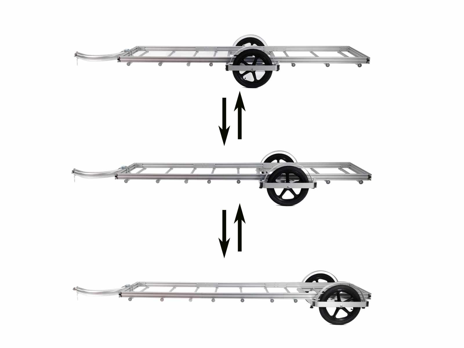 64B trailer showing three possible wheel positions