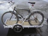 carrying one bike on trailer using one bike rack