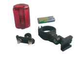 5 LED flashing taillight with batteries and mounting hardware